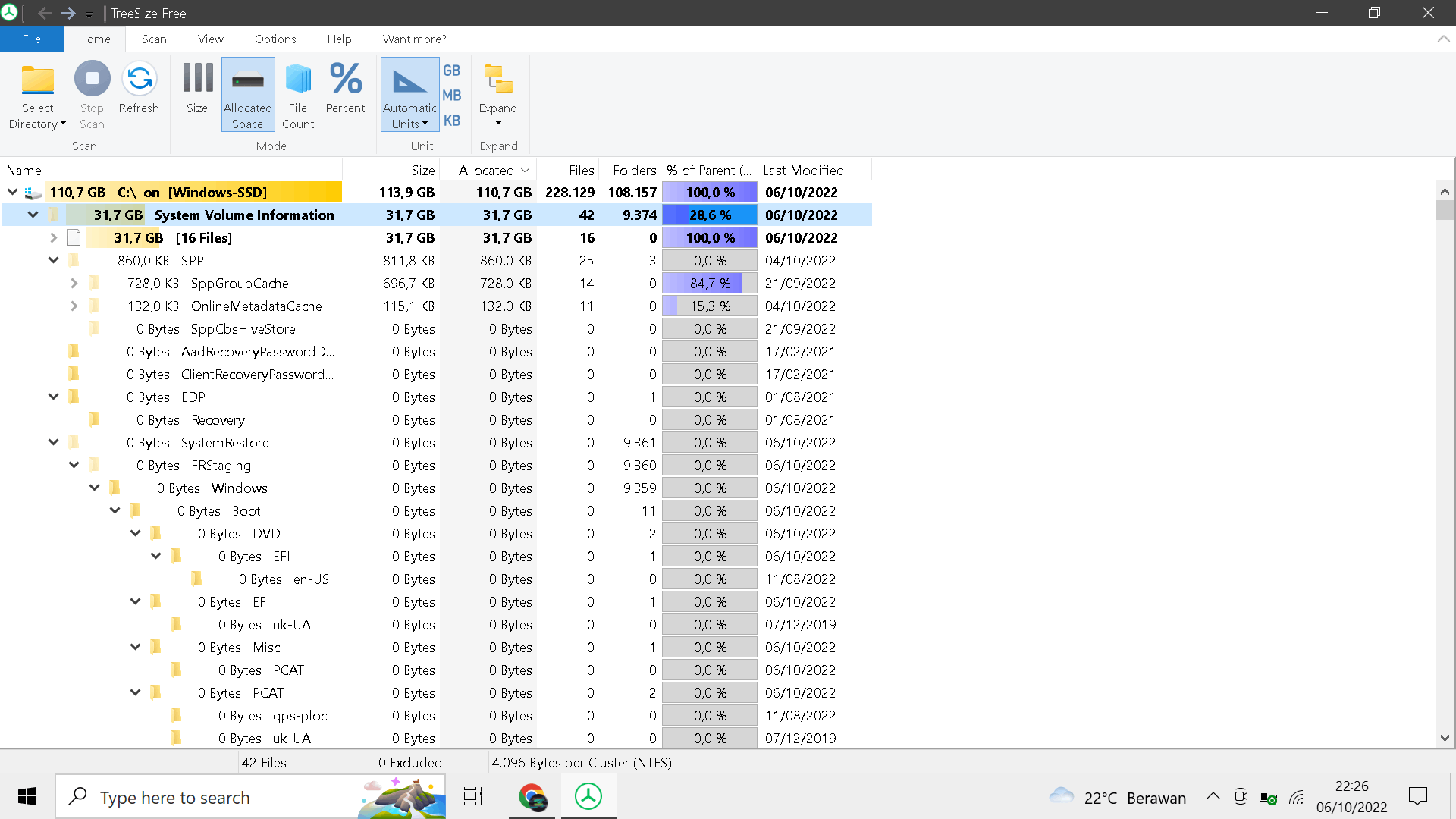 full storage after system restore - Microsoft Q&A