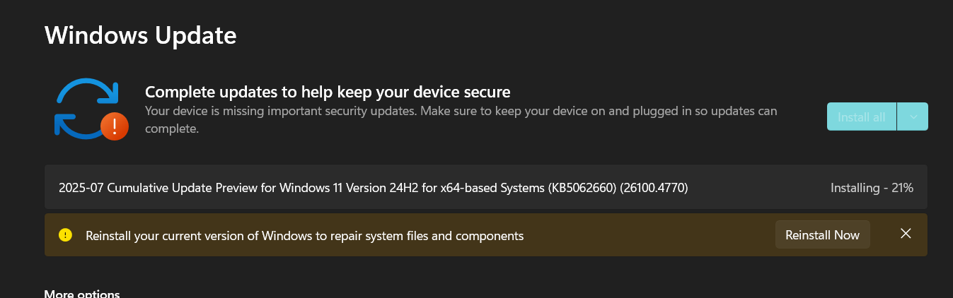 I've been keep retrying to download the 