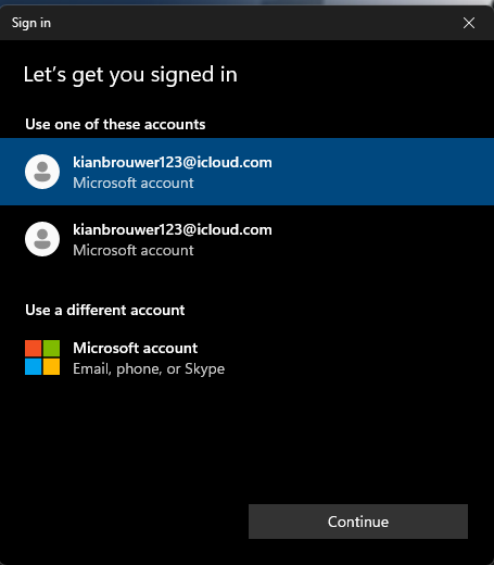 i cant log into the microsoft store or anything related to it ...