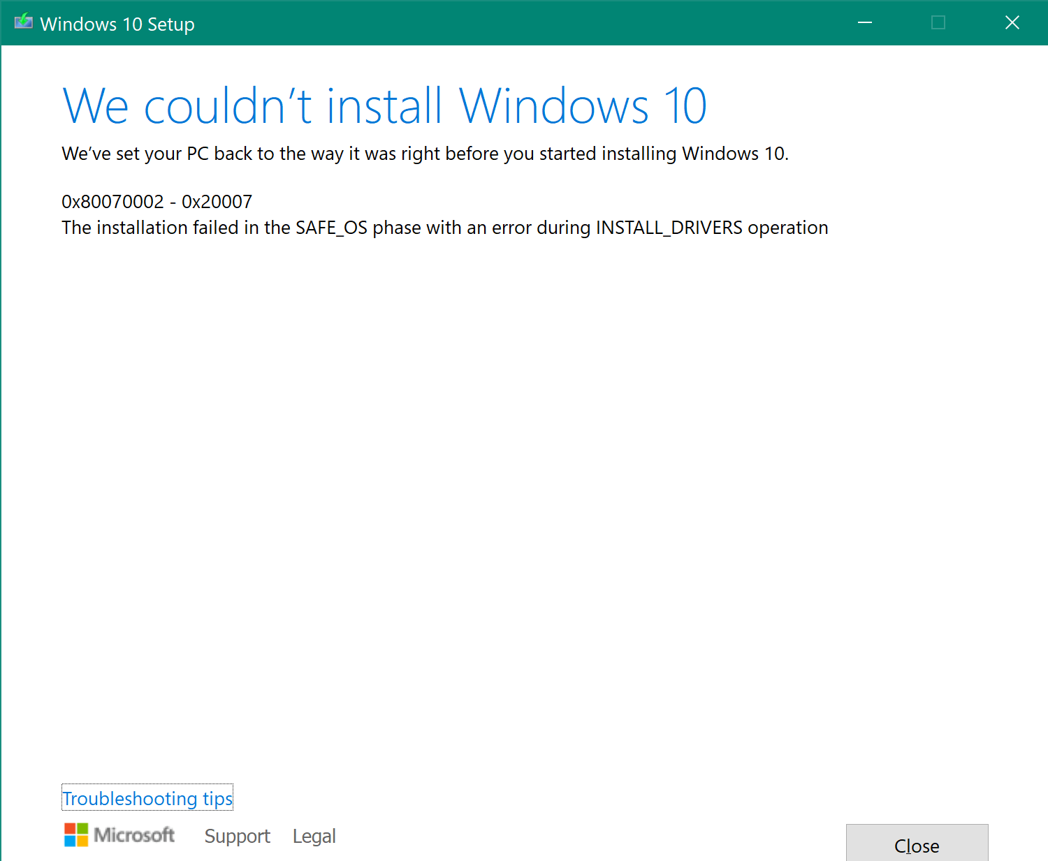 Unable to update from Windows 10 1909 to 20H2 due to error code ...