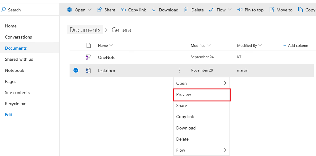 Microsoft Teams - Cannot preview any documents in client or online ...