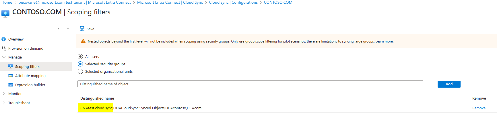 Entra Connect Cloud Sync not creating new users from local AD ...