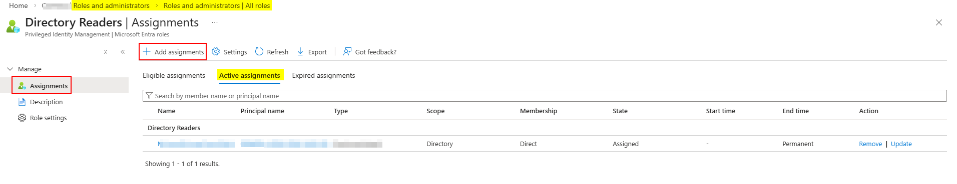 I am requesting access to Microsoft Entra ID in the Azure portal ...
