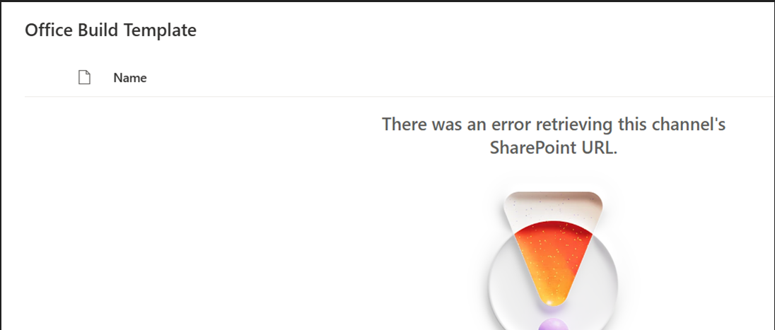Teams Channel Files section Error - Microsoft Q&A