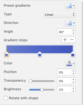 Controlling default gradients in smart art objects (PowerPoint 2017 on ...