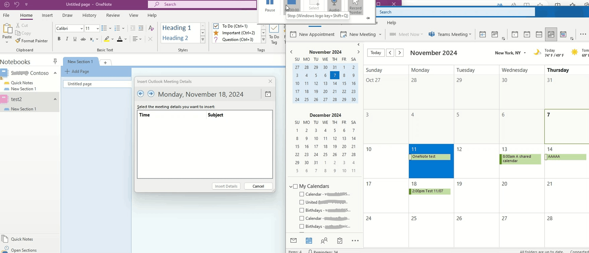 How can I open a shared calendar in OneNote? - Microsoft Q&A