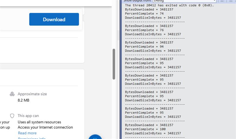 AppInstallStatus does not return total Size of Microsoft Store package ...