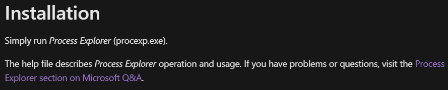 Process Explorer - Sysinternals page has incorrect link - Microsoft Q&A