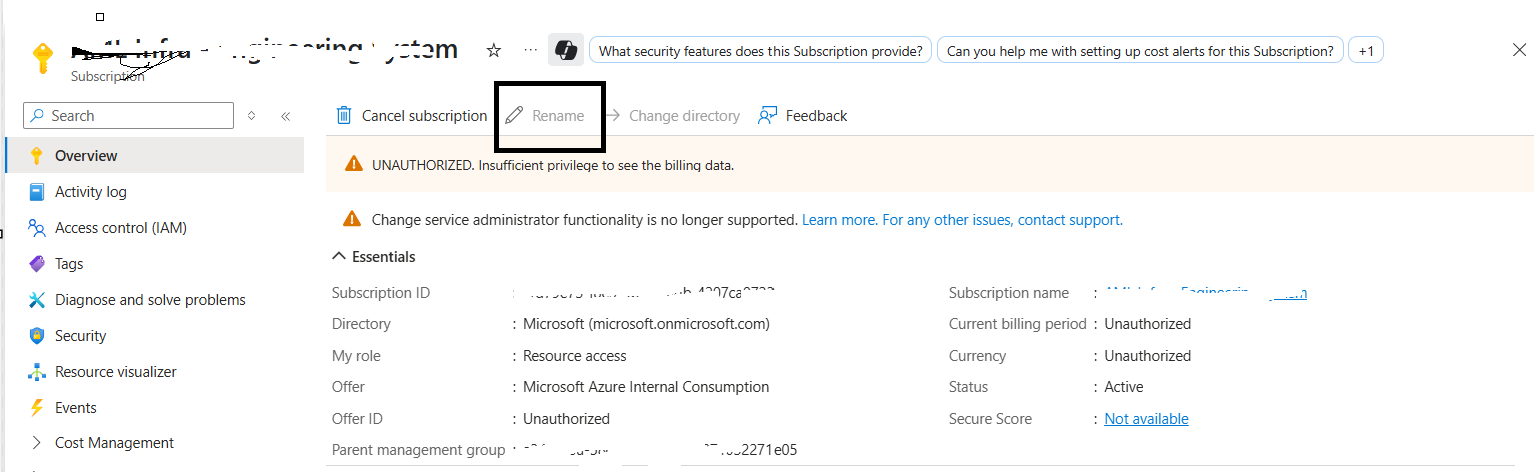 subscription with azure student - Microsoft Q&A