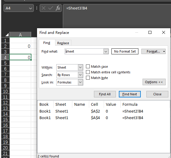 In any Excel sheet, list all references to other sheets within the same ...