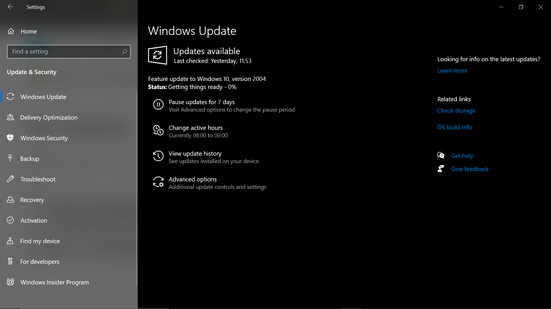 Windows Update stuck at 0% - Microsoft Q&A