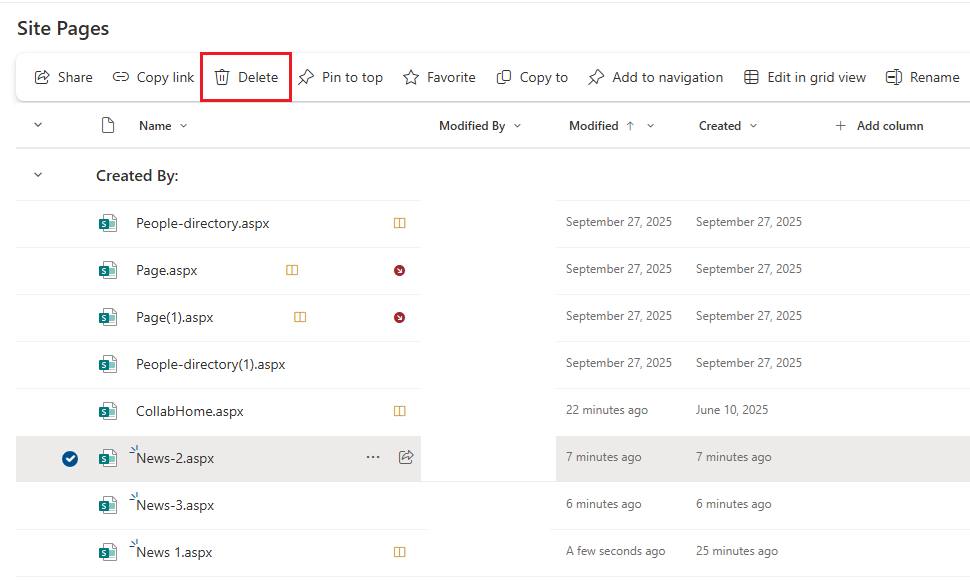 How to delete an item in a SharePoint List within a web part ...