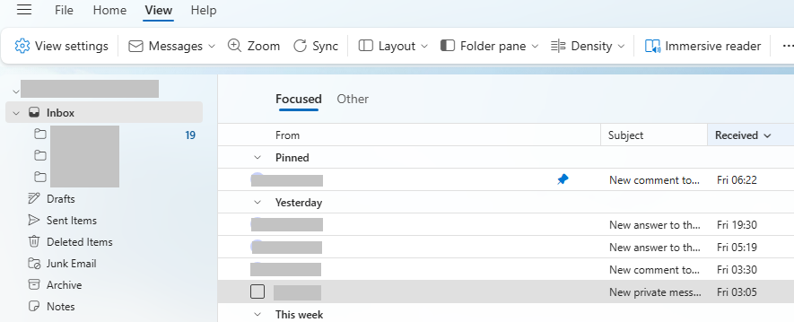 Unreadably Small Font in Outlook Inbox Message List - Microsoft Q&A