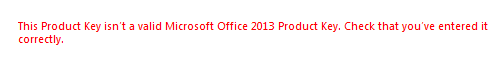 Project Professional 2013 Product Key not Activating - Microsoft Q&A
