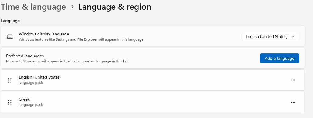 Language Settings