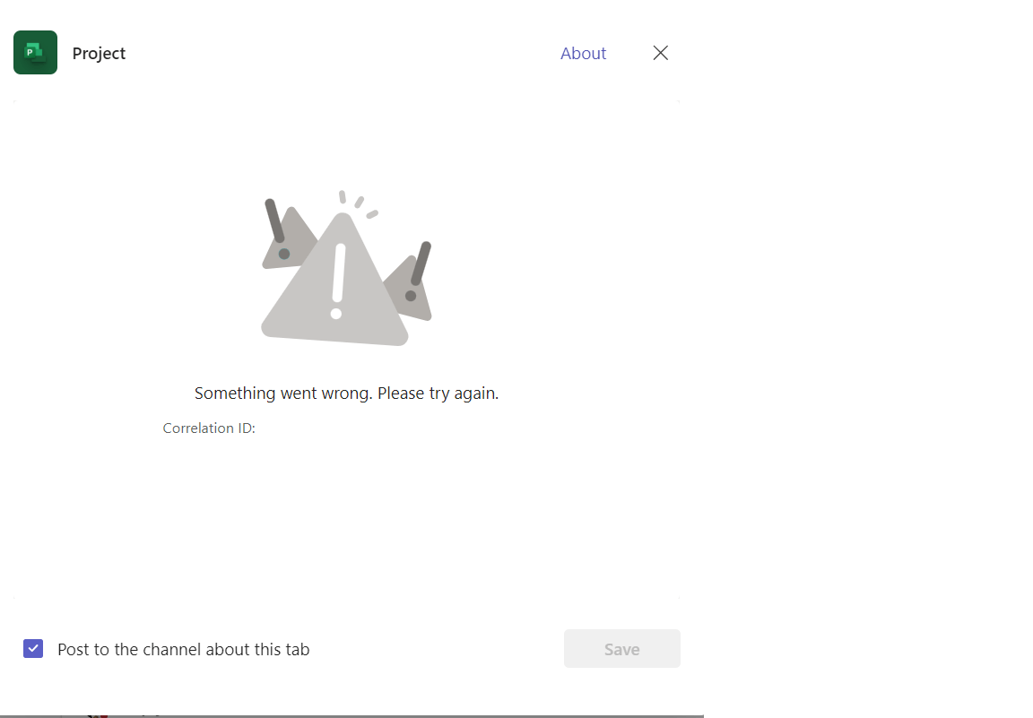 Error while linking Microsoft Project online plan to Teams - Microsoft Q&A