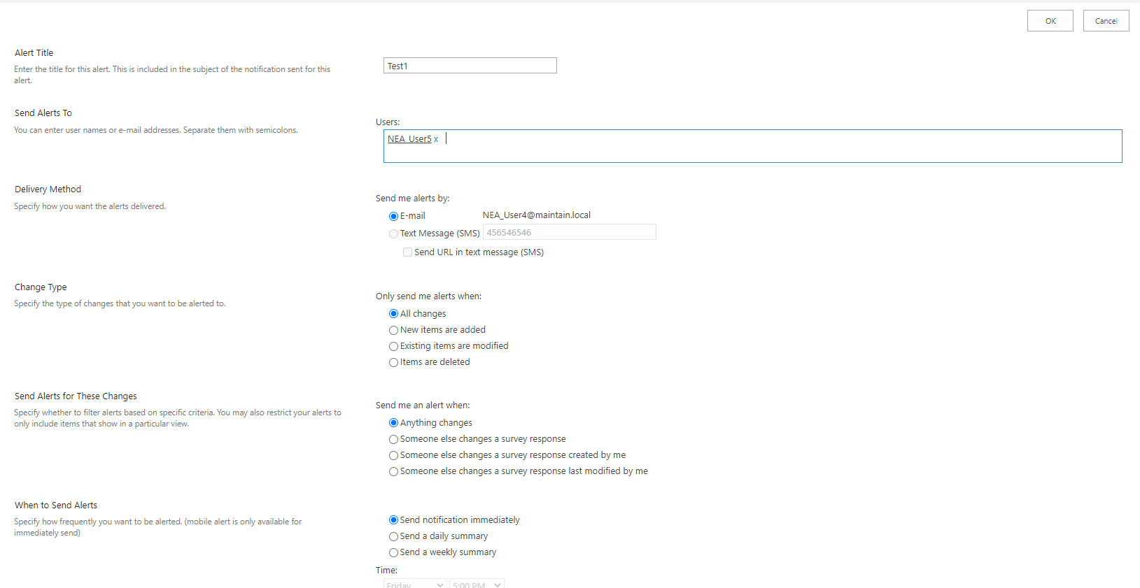 Sharepoint On-premises Alert Notification is not working after changing ...