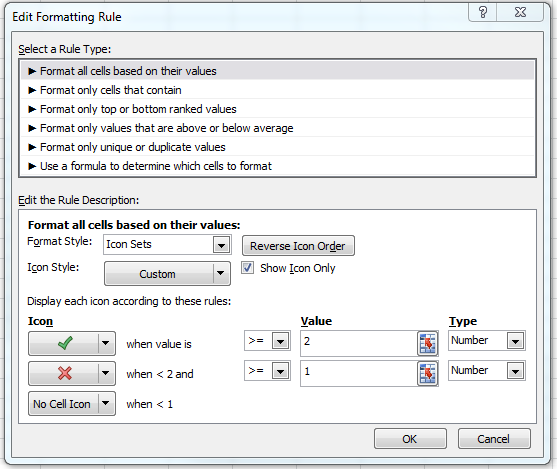 Placing a Check Mark in a cell if another cells number fall with in an ...