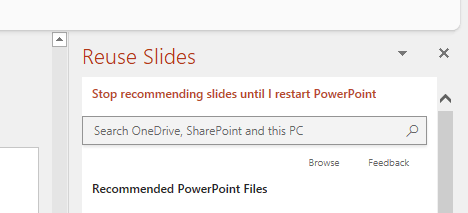 How can I stop Powerpoint from automatically showing 
