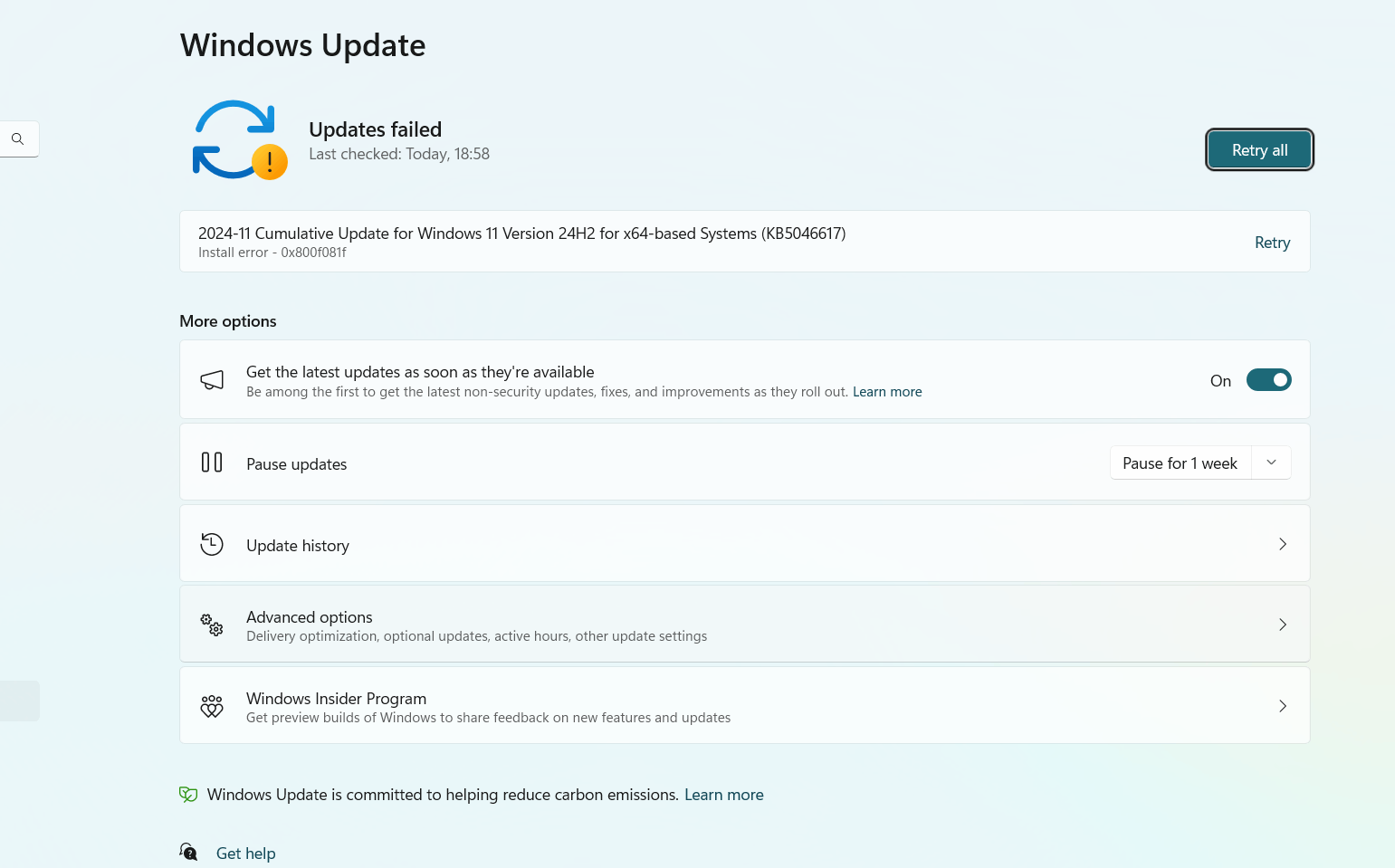 unable to update and install windows 11 - Microsoft Q&A