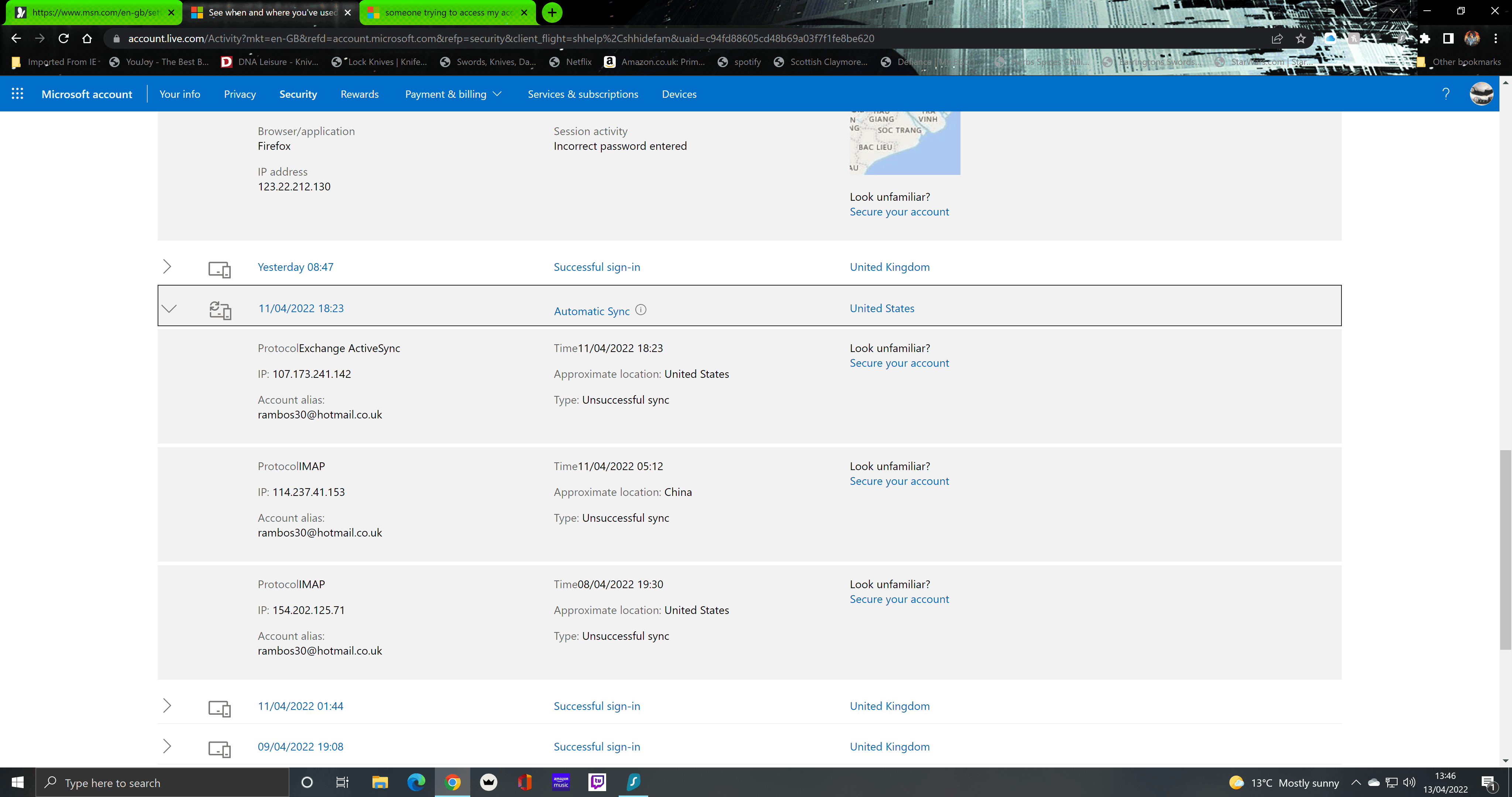 someone trying to access my account - Microsoft Q&A