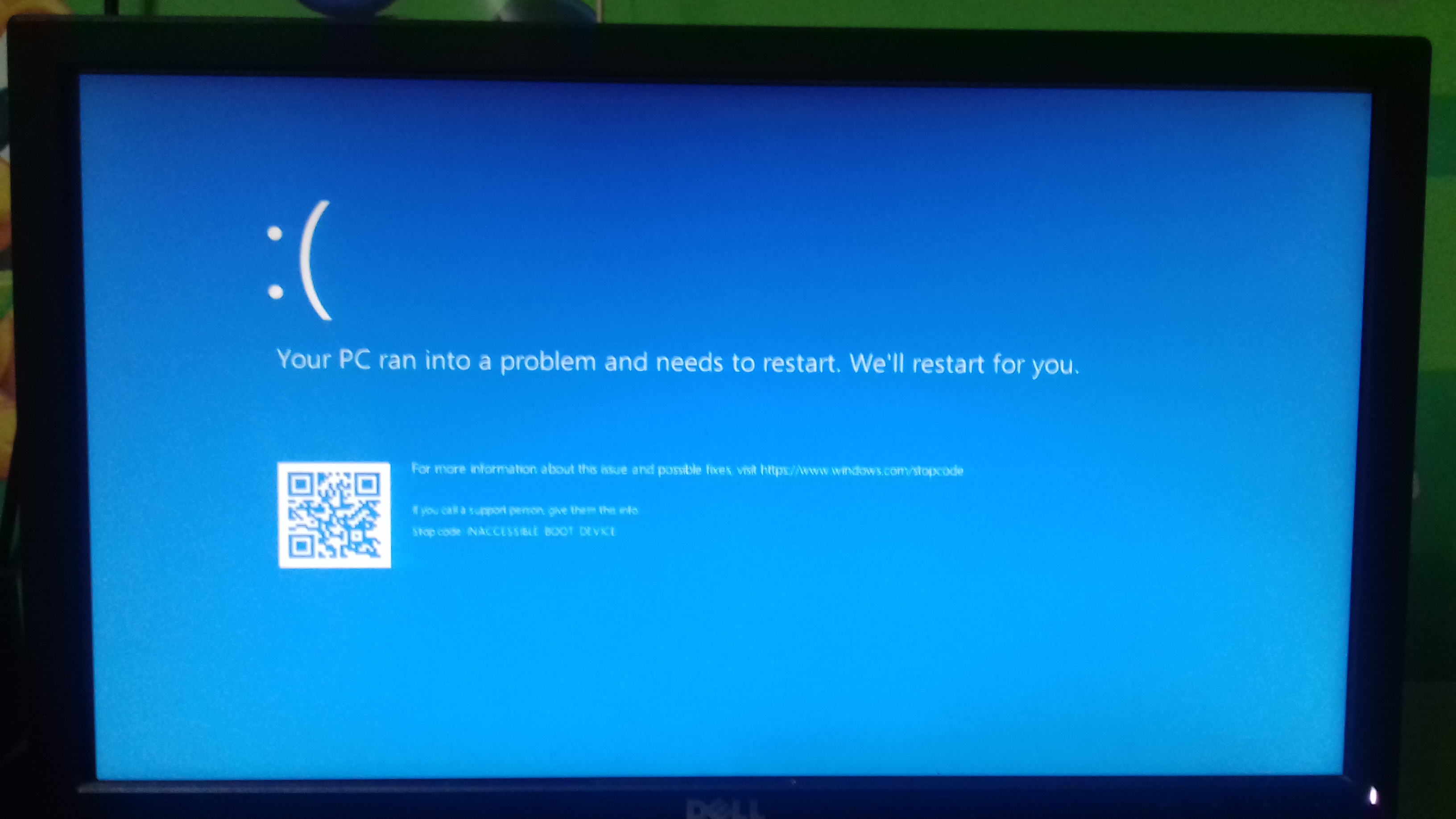 Why I can't able to enter into WinRe after doing hard reset also ...