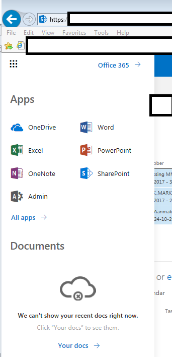 Sharepoint and Onedrive icon dissapeared in online App launcher after ...