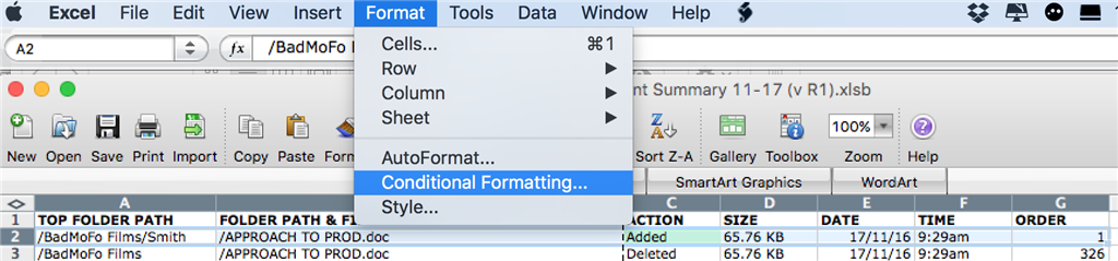 Highlight a row based on the conditional value of 1 cell - Microsoft Q&A