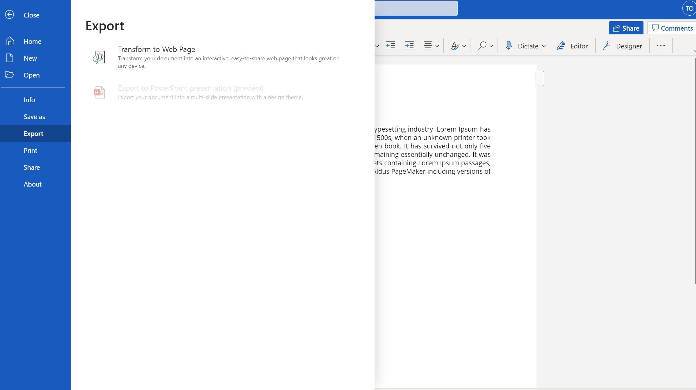 Export Word to PowerPoint - Microsoft Q&A