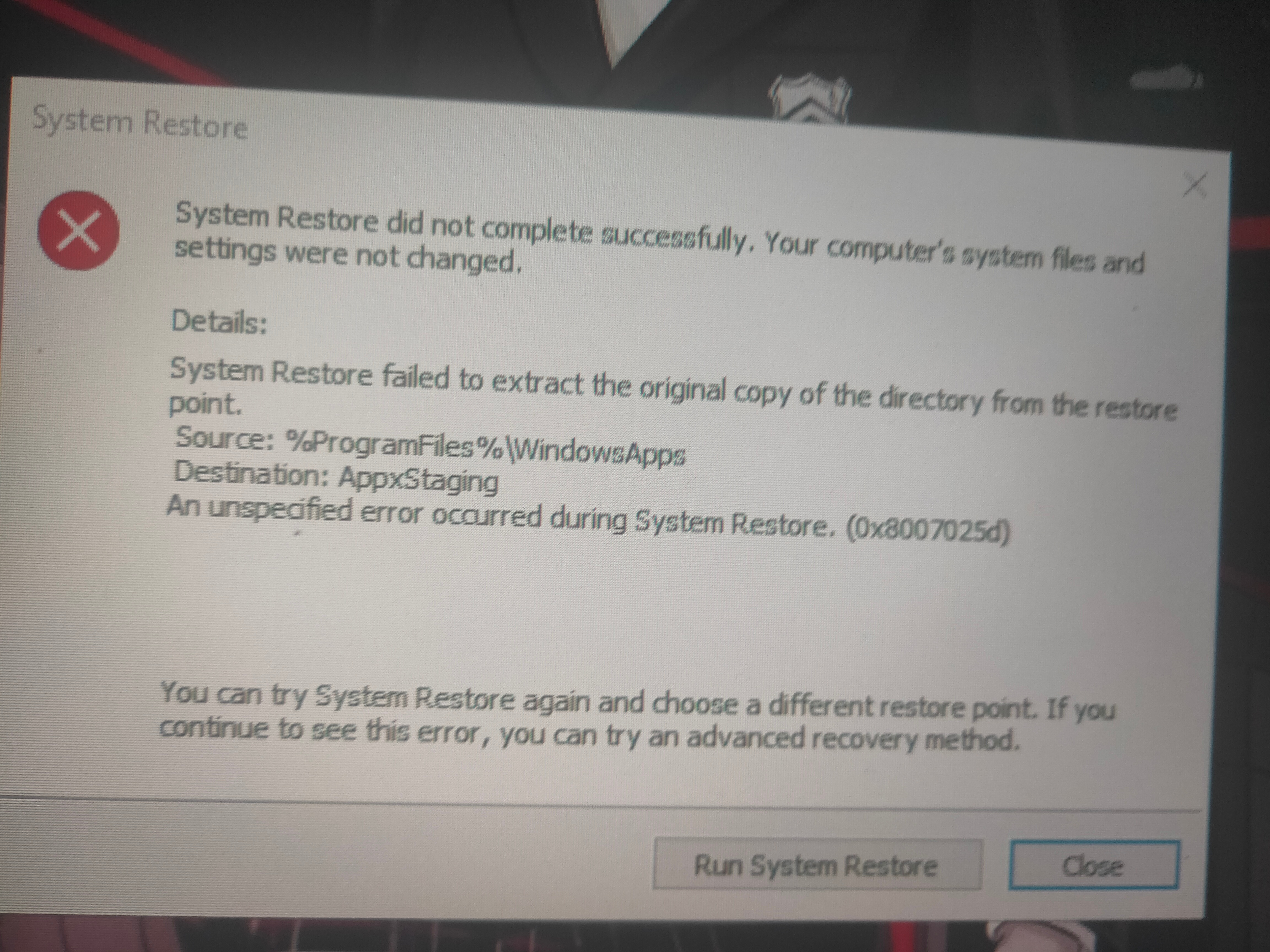 My pc wont reset nor system restore - Microsoft Q&A