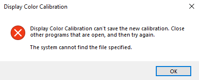 Cannot get Display Color Calibration to work - Microsoft Q&A