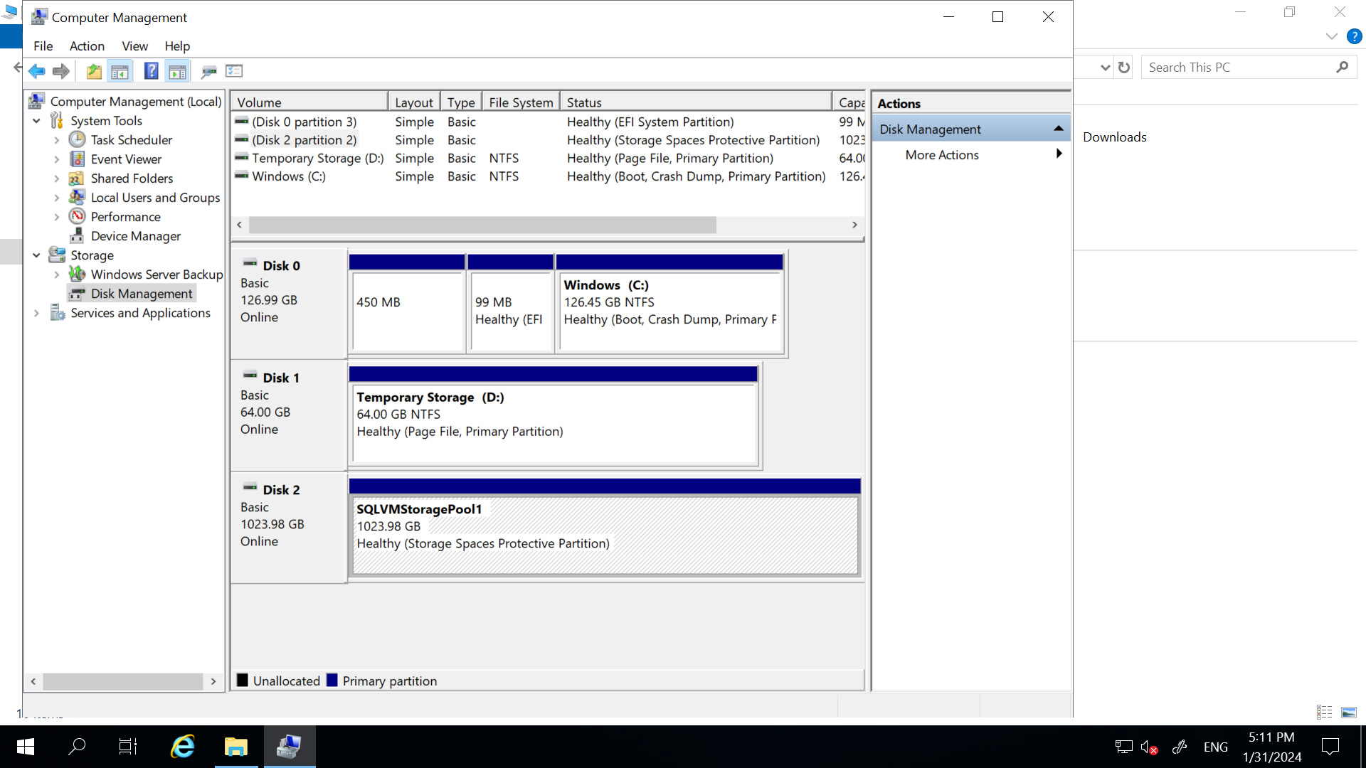 Expand virtual hard disks attached to a Windows VM in an Azure - Azure  Virtual Machines