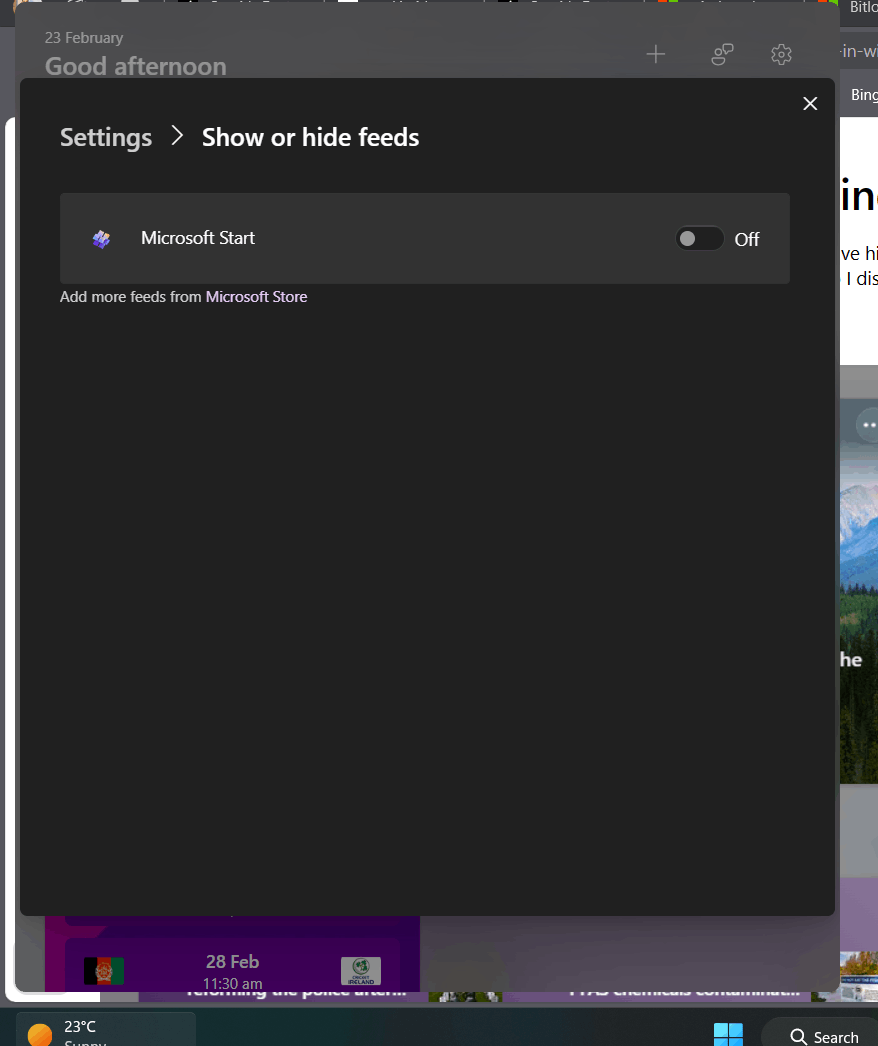 How to disable news and interest in Windows 11 widget - Microsoft Q&A