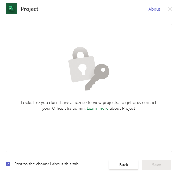 Microsoft Project License not recognized by Teams - Microsoft Q&A