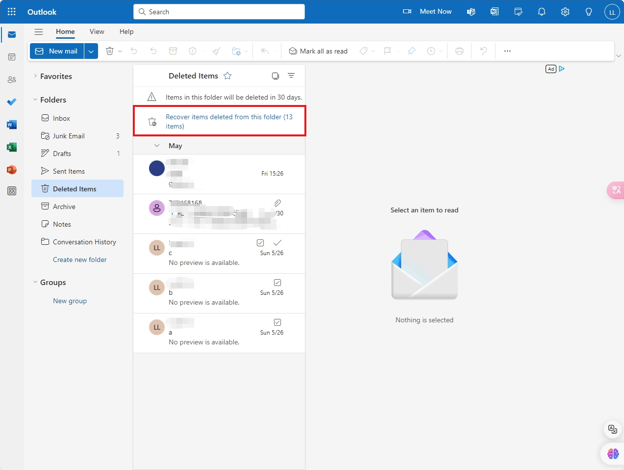 I have 12 months of my inbox disappear, but my sent items are still ...