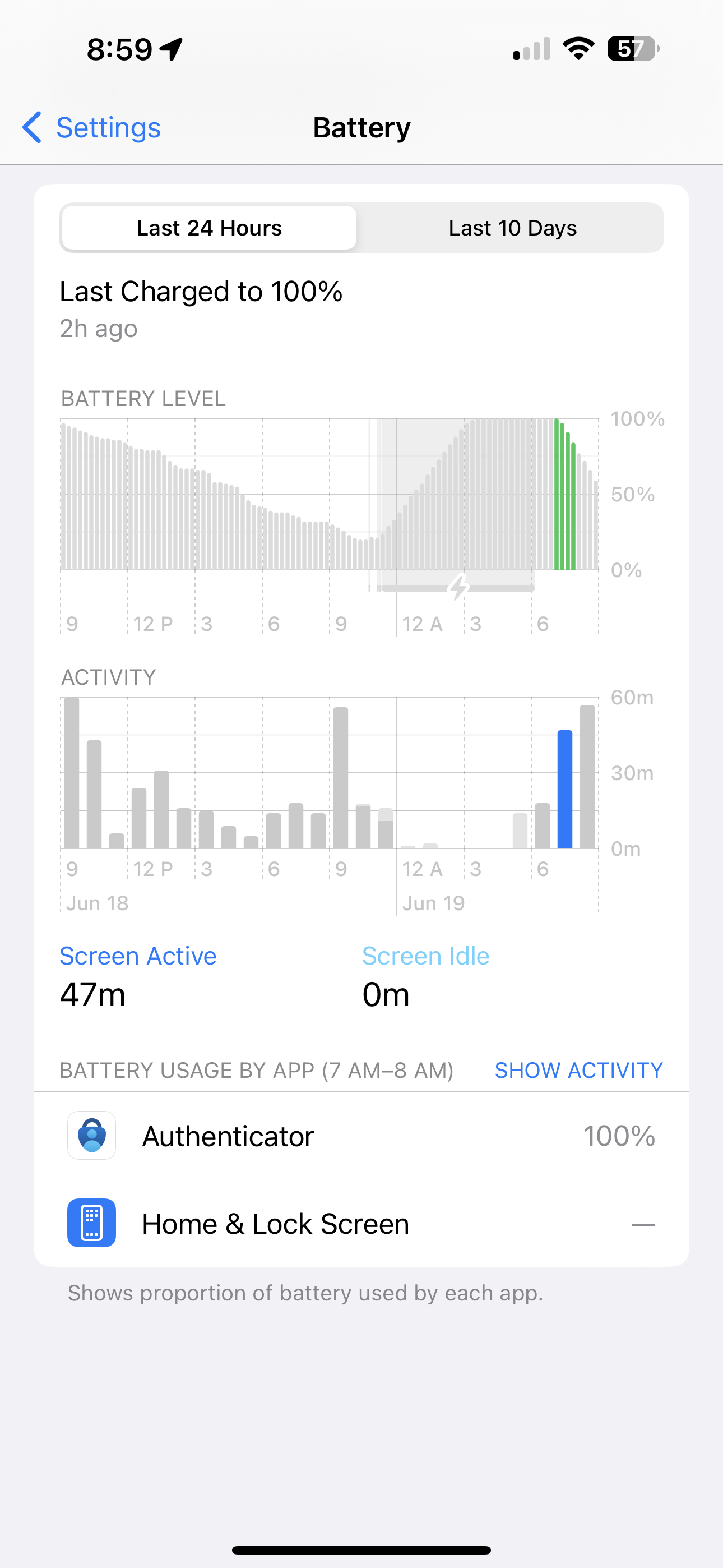 MS Authenticator Burning Battery!