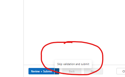 SkipValidationErrorAndSUbmit