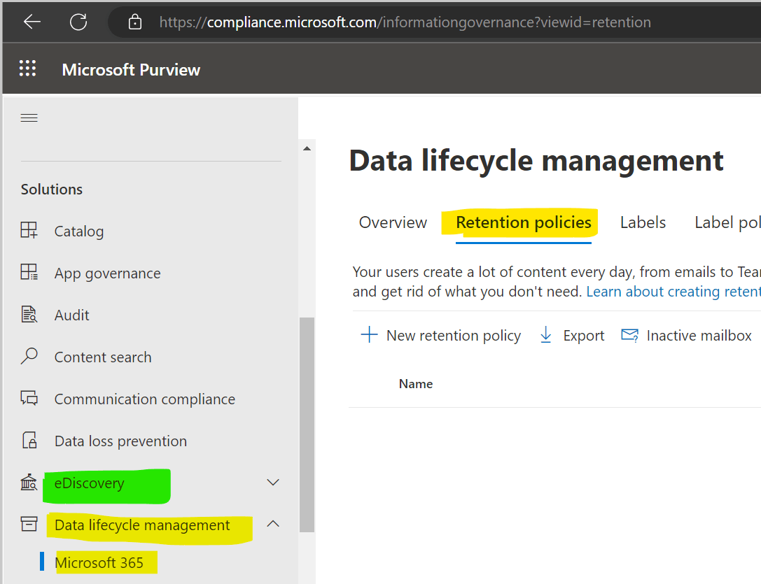 This site cannot be deleted because it is included in an eDiscovery ...
