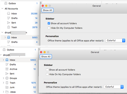 How to display separate accounts in the sidebar? - Microsoft Q&A