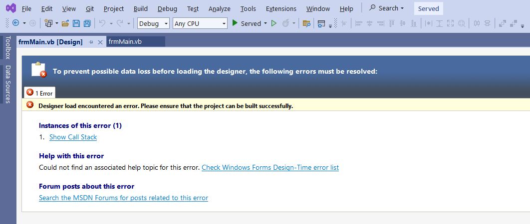 DonNet error