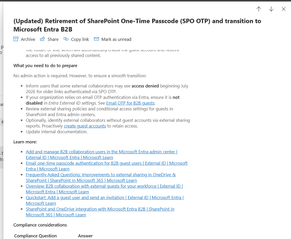 Has anyone been impacted by the retirement of SharePoint One-Time ...