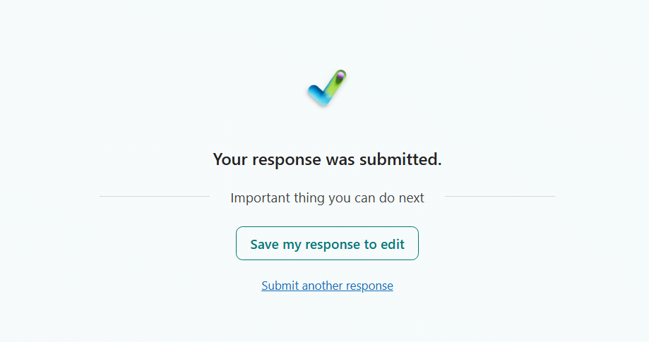 MS Forms "Save My Response To Edit" feature question - Microsoft Q&A