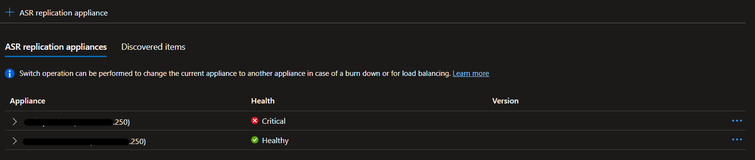 Cannot remove non existent ASR applicance in Azure using the new ...