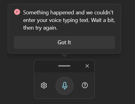 voice typing problem on windows 11 - Microsoft Q&A