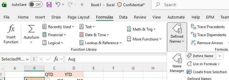 How do I have the MTD, QTD and YTD columns populate on a dynamic basis ...