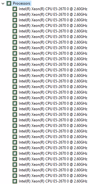 Device manager shows 32 processors but task manager only 16 | Dual CPU ...