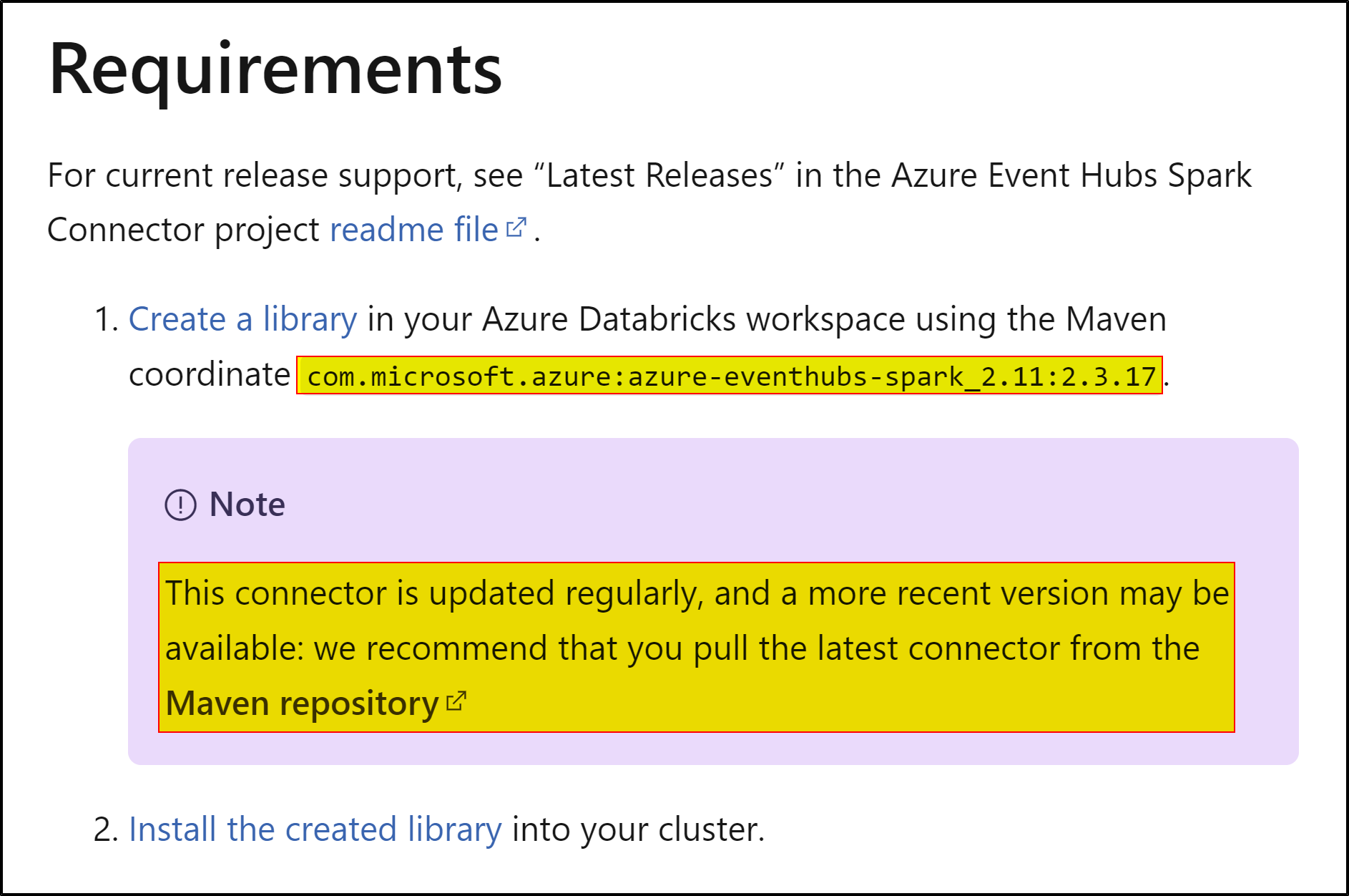 Recommended library to connect to Azure Event Hubs from a Databricks ...