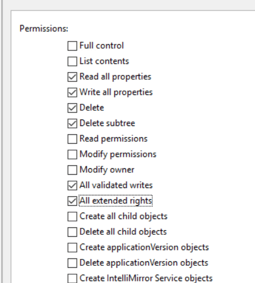Unable to give a non Domain Admin access to rename a Computer through ...