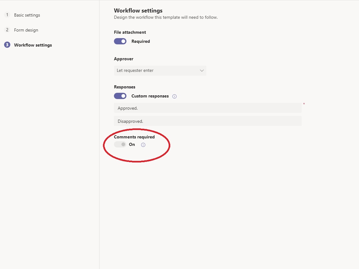 MS Approval - Turning comments off - Microsoft Q&A