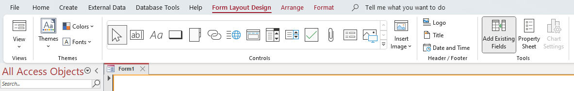 Where is the Option Group CONTROL in Access 365 - Microsoft Q&A